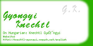 gyongyi knechtl business card